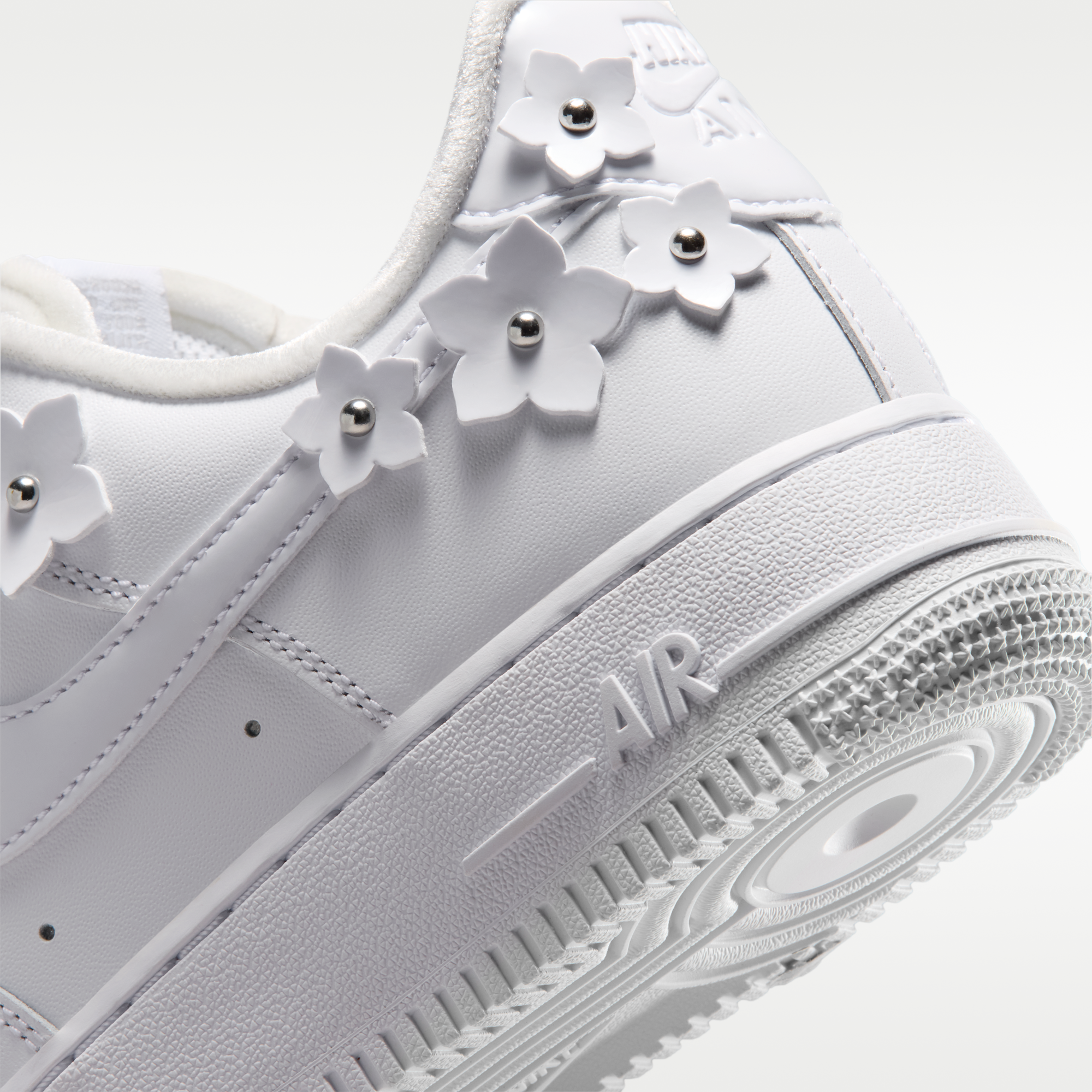 Nike Air Force 1 '07 "Florette" - Λευκό/Wolf Grey/Metallic Silver/Λευκό - 8