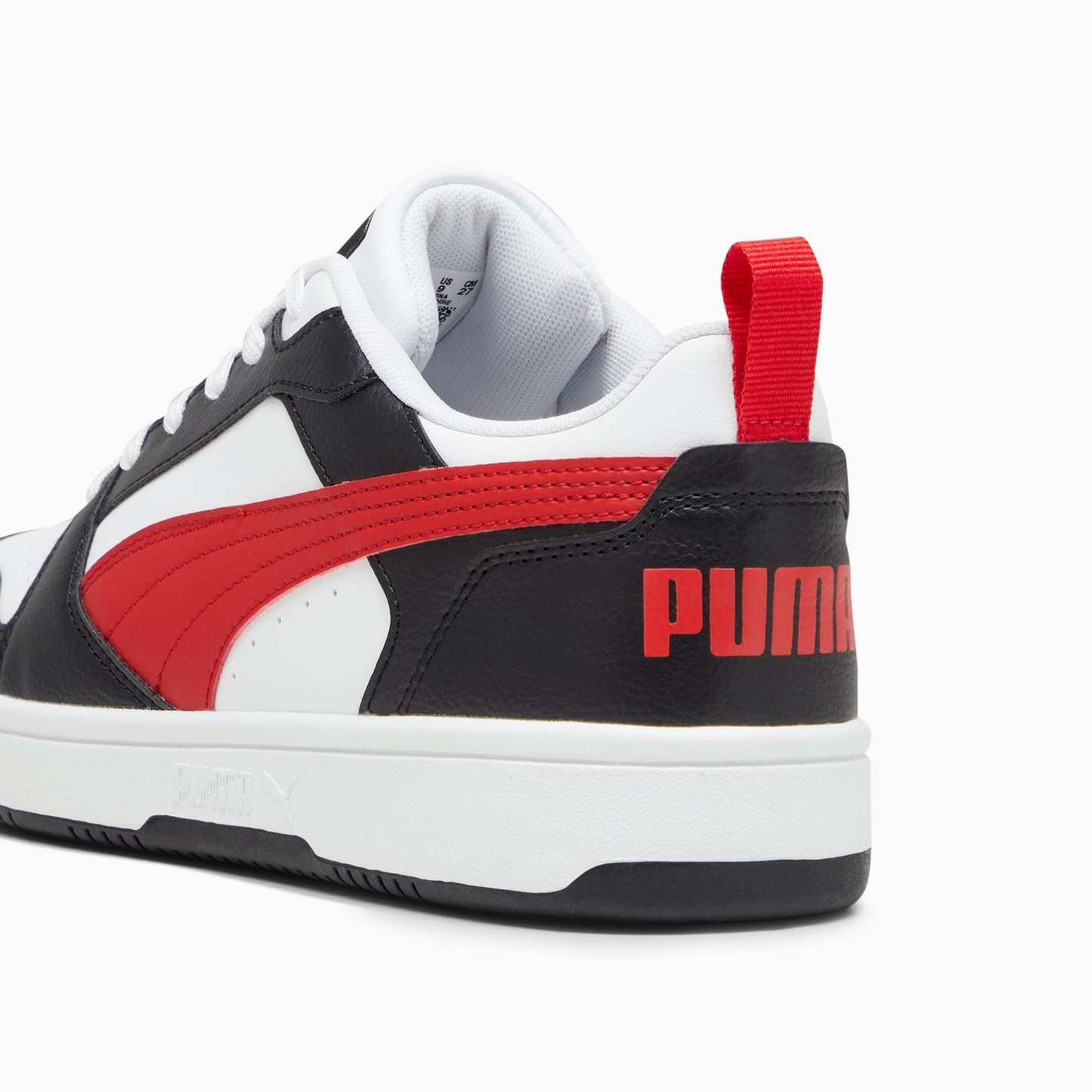 Rebound V6 Low Sneakers - PUMA White-For All Time Red-PUMA Black