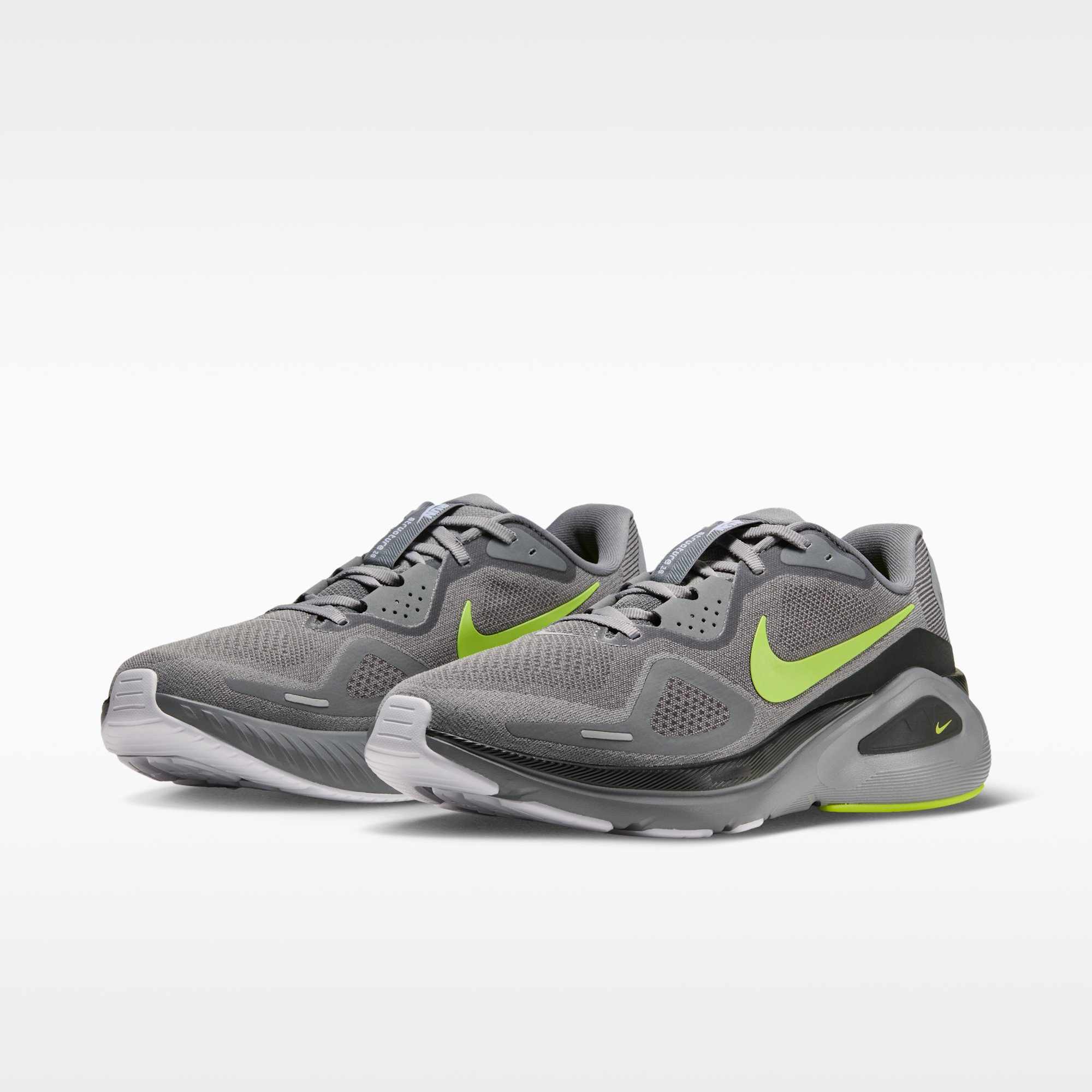 Nike Structure 26 - Cool Grey/Dark Smoke Grey/Λευκό/Lemon Venom - 5