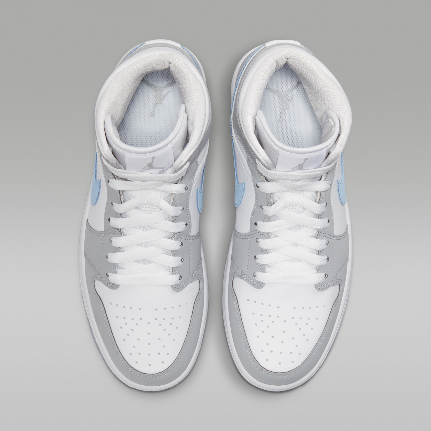 Air Jordan 1 Mid - Λευκό/Wolf Grey/Aluminum - 4