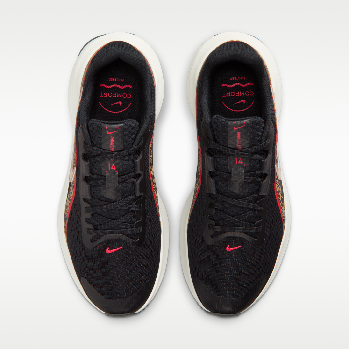 Nike Downshifter 14 - Μαύρο/British Khaki/Fusion Red/Sail - 4