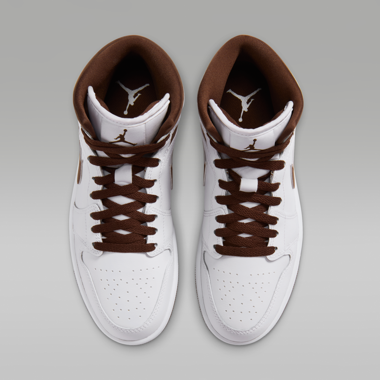 Air Jordan 1 Mid - Λευκό/Cacao Wow/Cacao Wow - 4