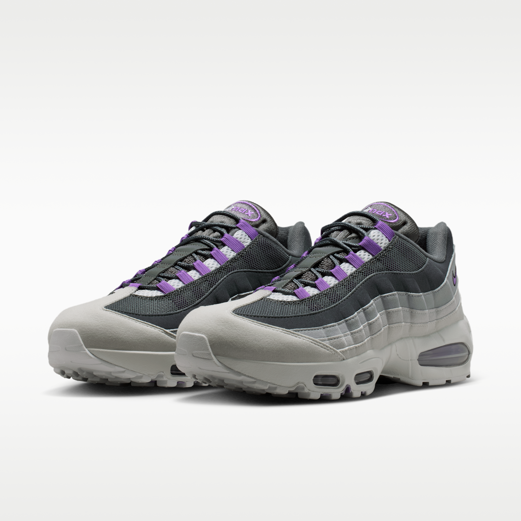 Nike Air Max 95 Big Bubble "OG" - Photon Dust/Dark Grey/Grey Fog/Bright Violet - 5