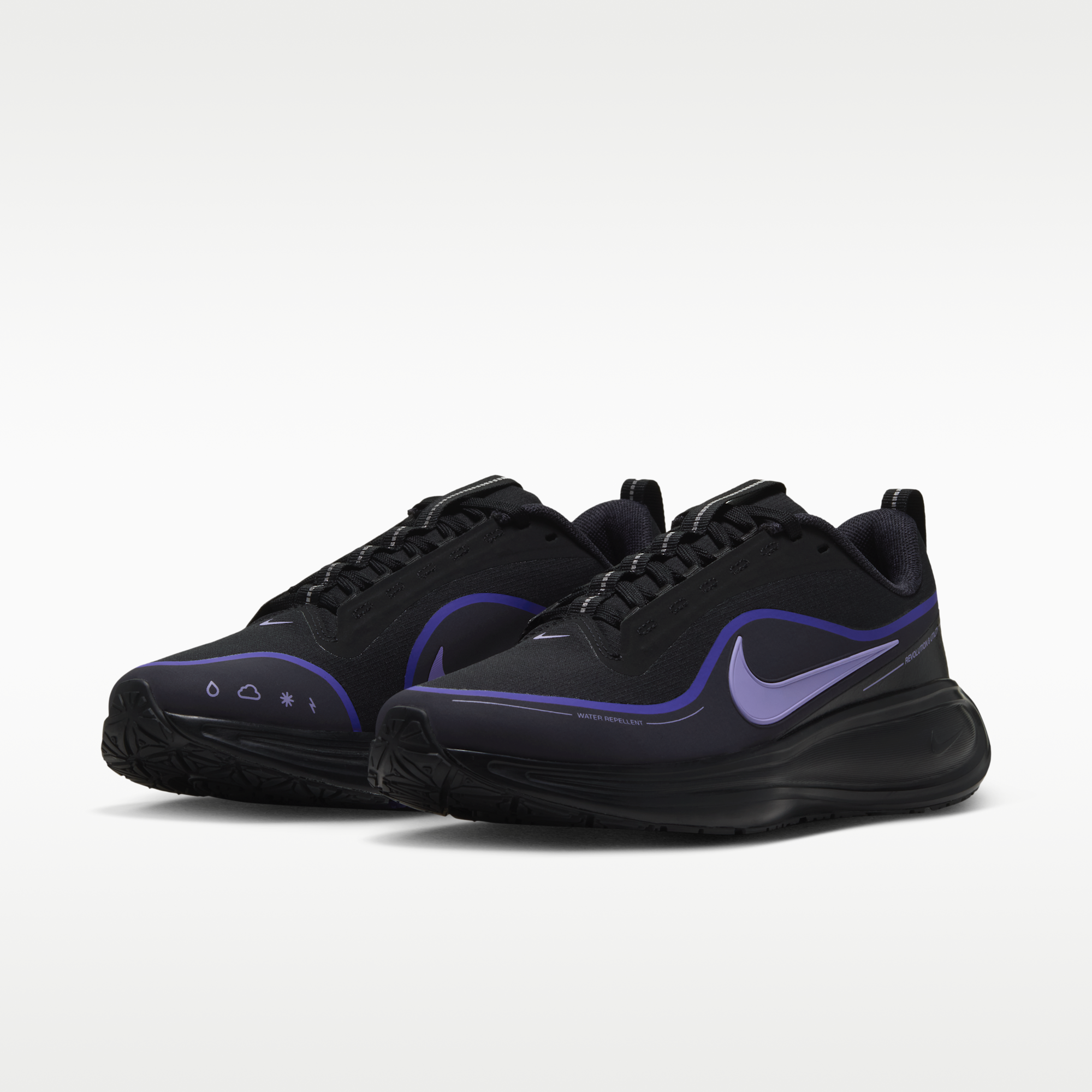 Nike Revolution 8 Utility - Μαύρο/Persian Violet/Gridiron/Purple Pulse - 5