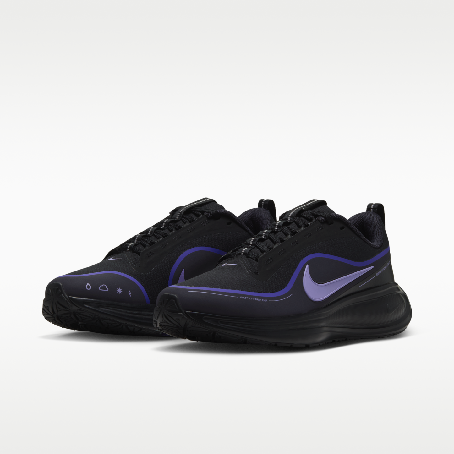 Nike Revolution 8 Utility - Μαύρο/Persian Violet/Gridiron/Purple Pulse - 5
