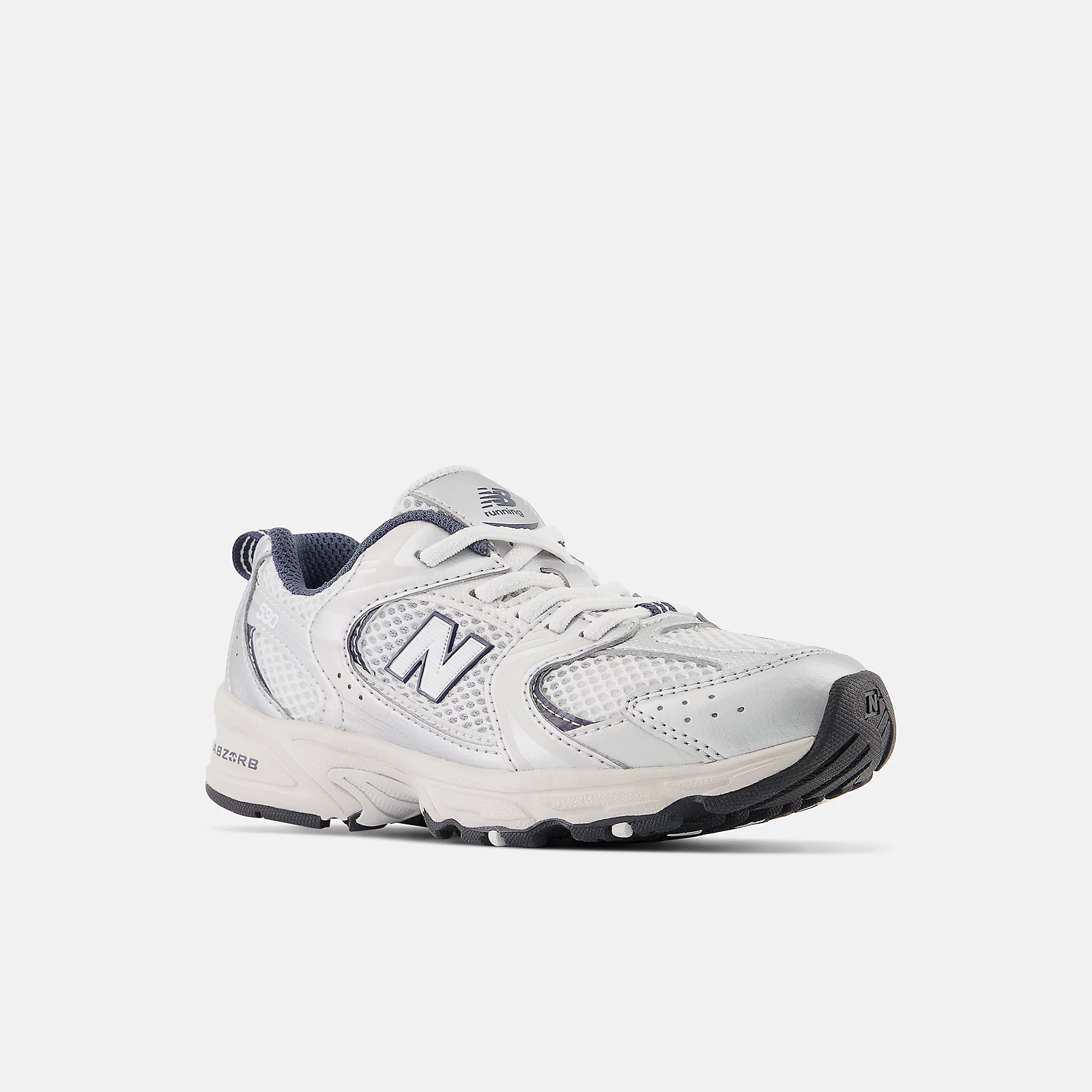 New Balance 530 BUNGEE LACE - SUMMER FOG con NIMBUS CLOUD y NB Navy - PZ530KA