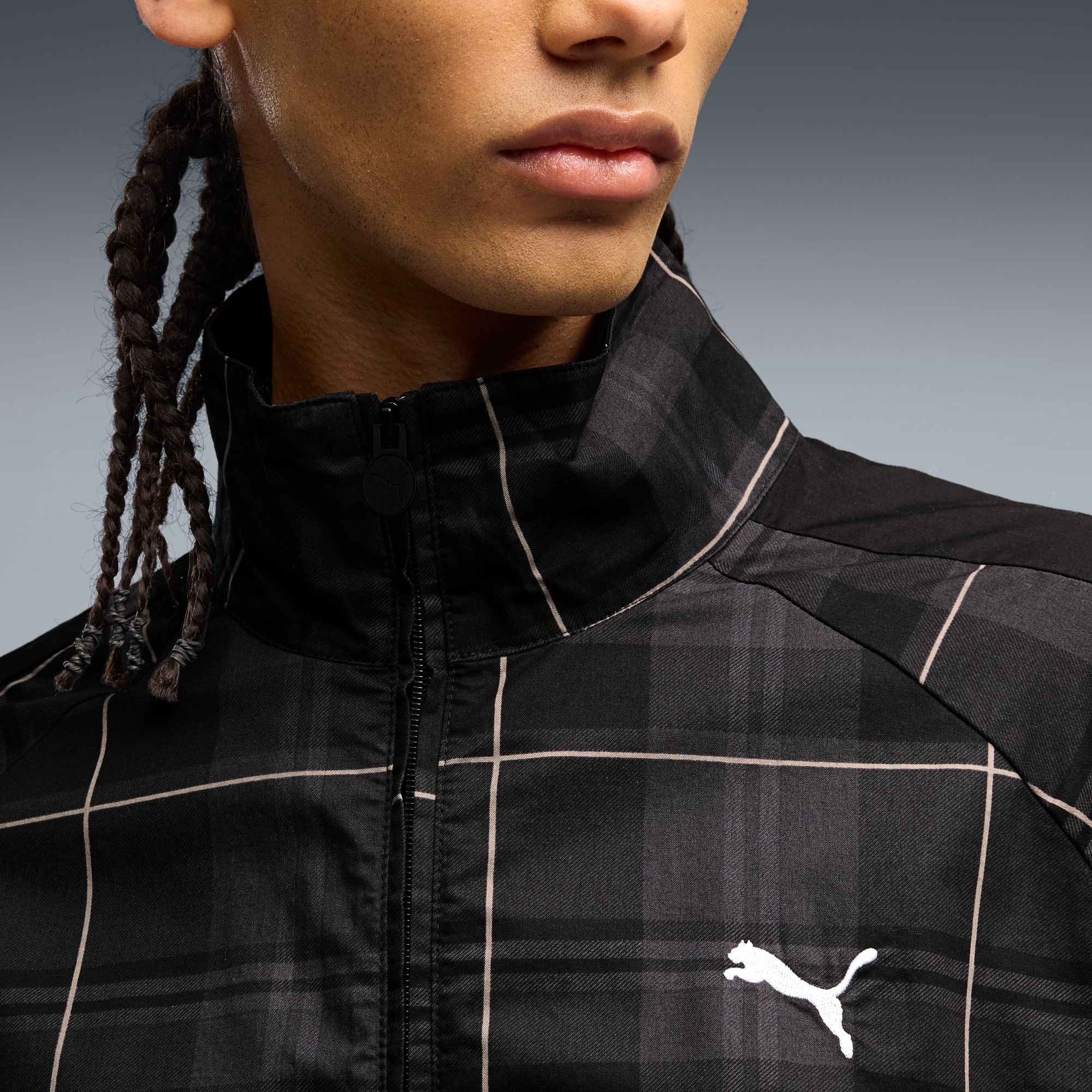T7 Relaxed Tartan Trainingsjacke Herren - PUMA Black