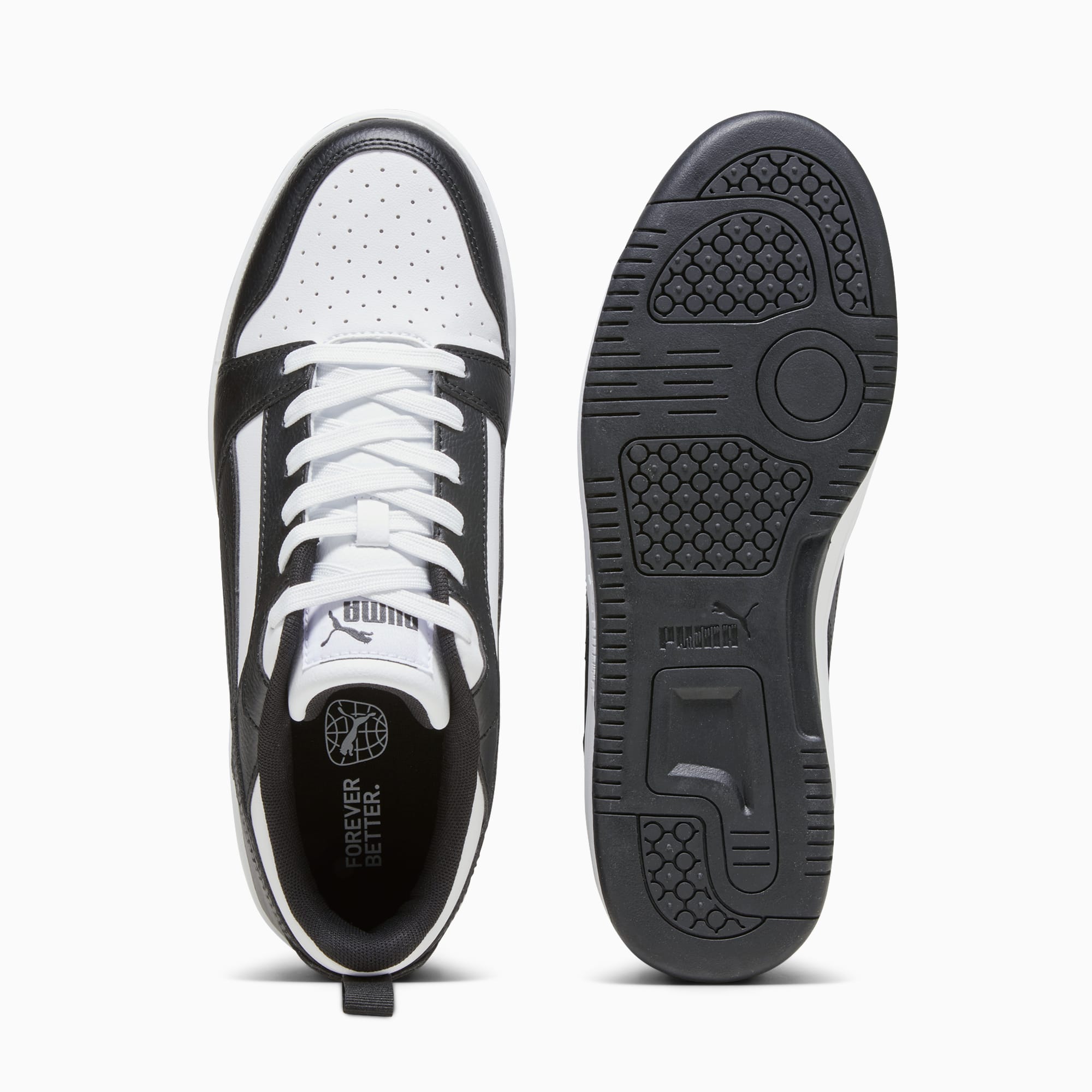 Rebound V6 Low Sneakers - PUMA White-PUMA Black-PUMA White