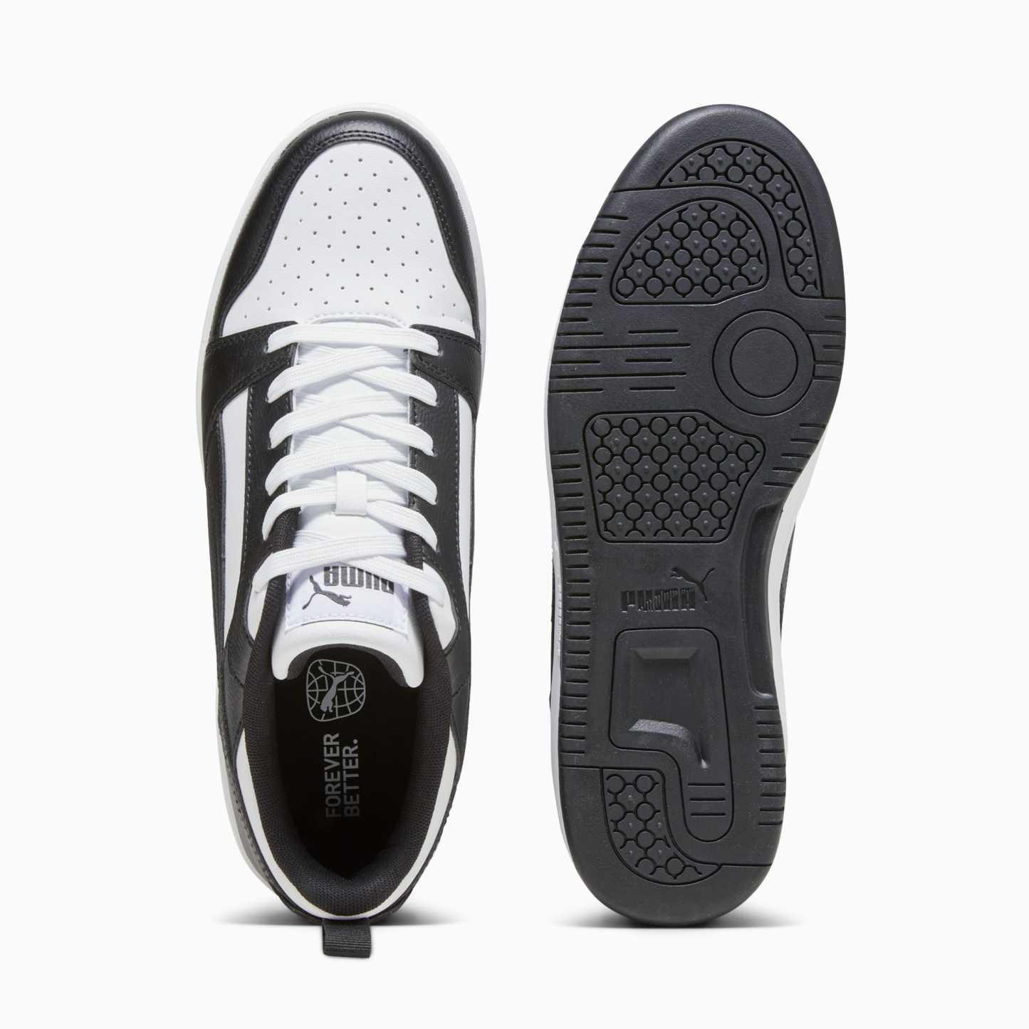 Rebound V6 Low Sneakers - PUMA White-PUMA Black-PUMA White