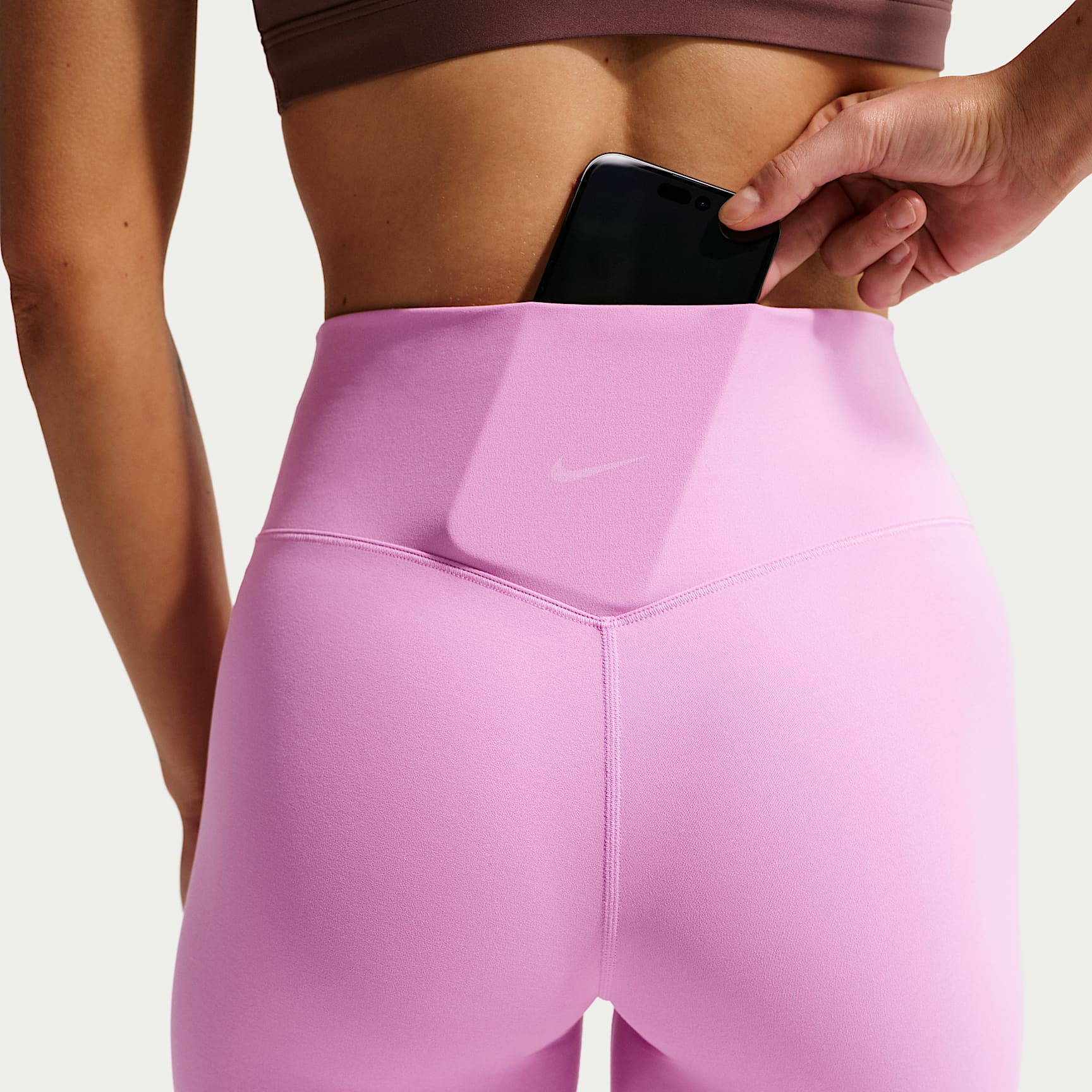 Nike Zenvy - Nike Zenvy Leggings in voller Länge mit hohem Bund und ohne Frontnaht (Damen)