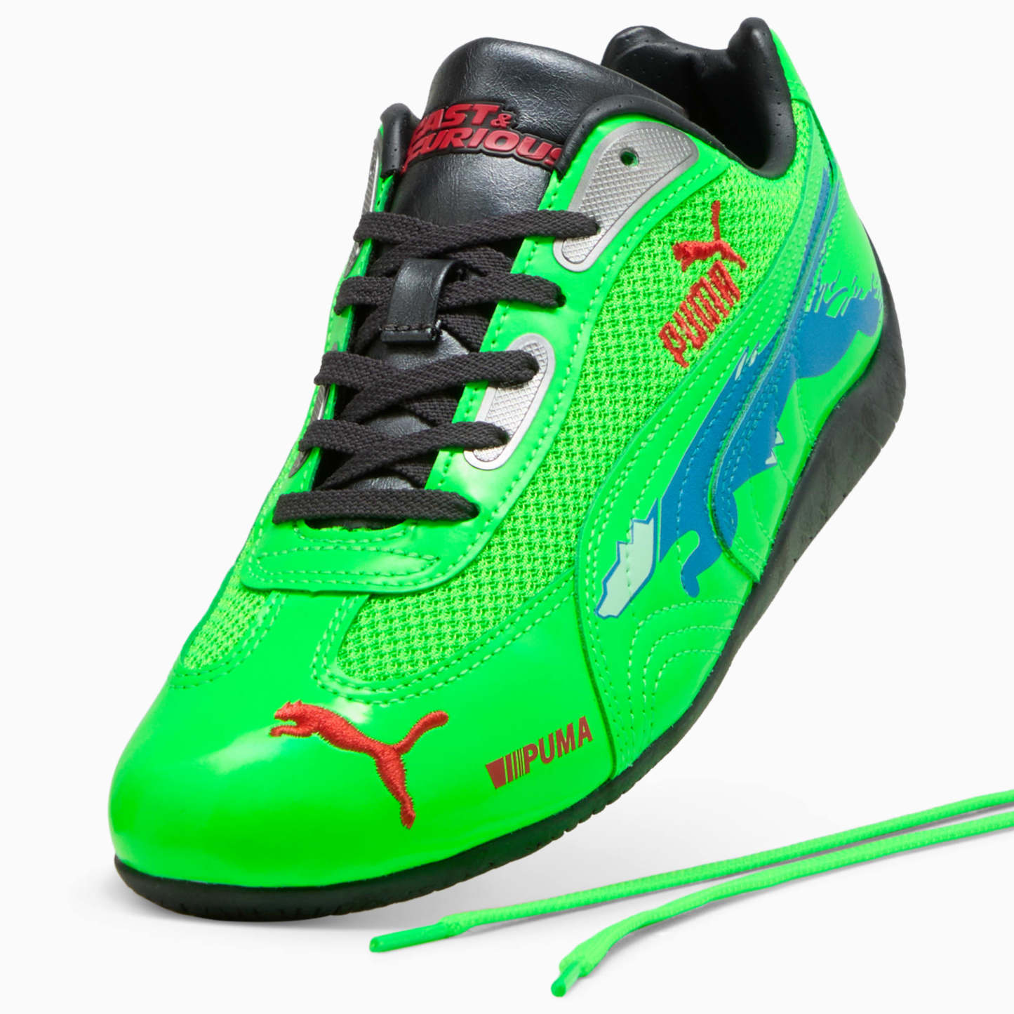 PUMA x FAST & FURIOUS LA Speedcat Sneakers Unisex - Fluro Green Pes-Racing Blue-PUMA Black