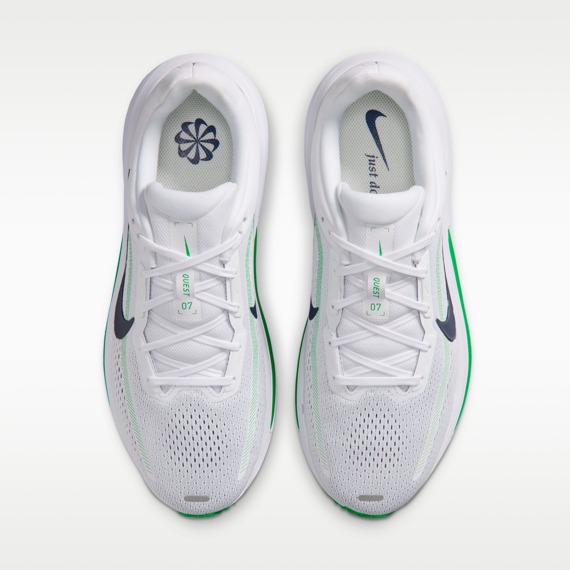 Nike Quest 7 - Λευκό/Green Spark/Midnight Navy - 4