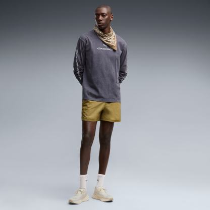 Run Culture Collective T7 Relaxed 5'' Gewebte Shorts Herren - Chai Latte