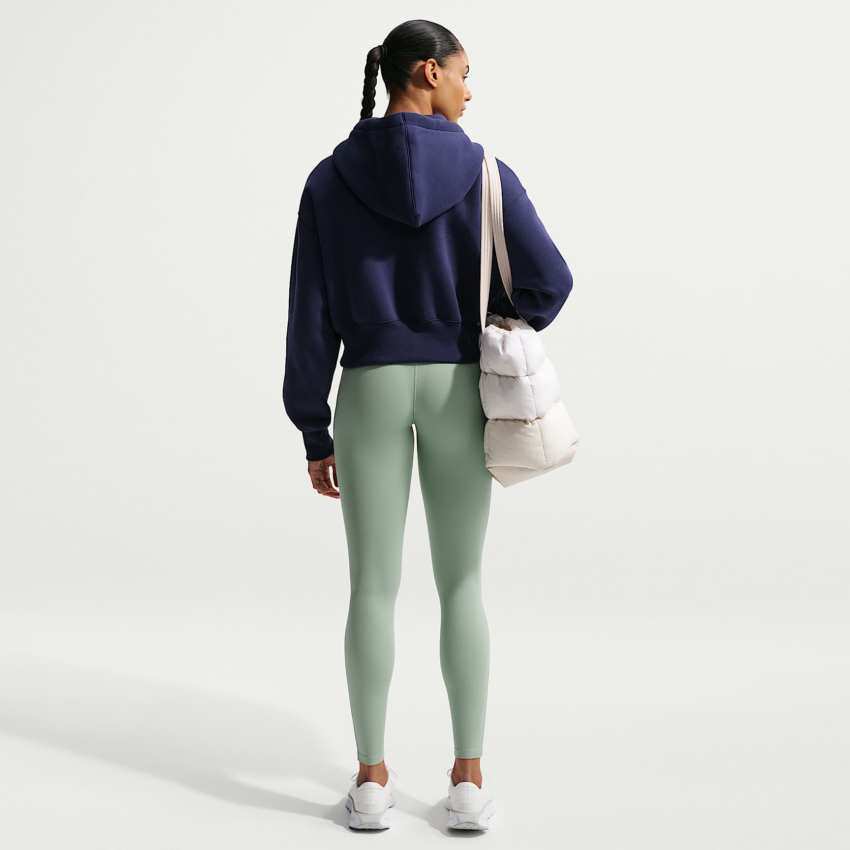 Nike One mit nahtloser Vorderseite - Nike One Leggings in voller Länge mit nahtloser Vorderseite und hohem Bund (Damen)