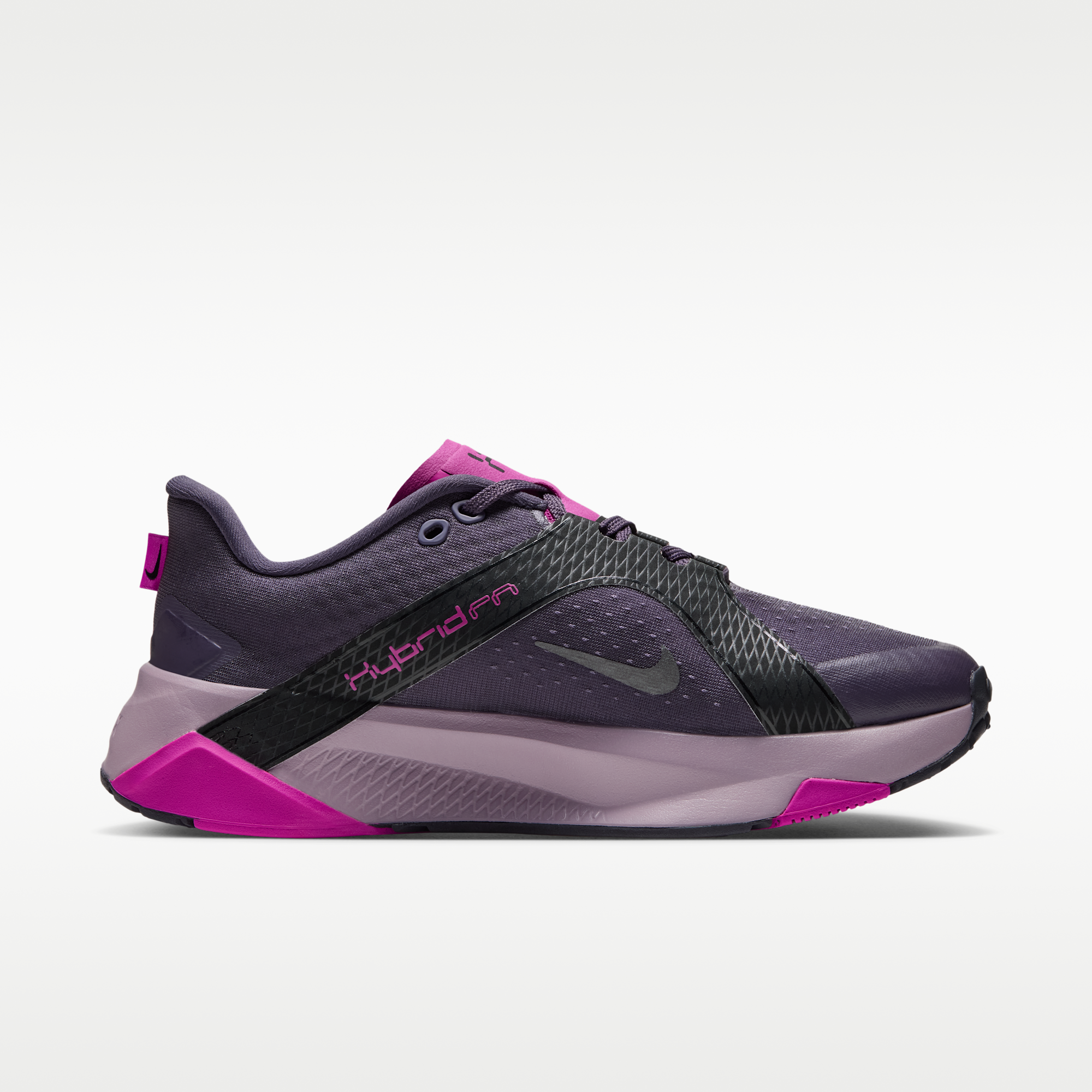 Nike Hybrid RN - Dark Raisin/Μαύρο/Fuchsia Blast/Metallic Dark Grey - 3