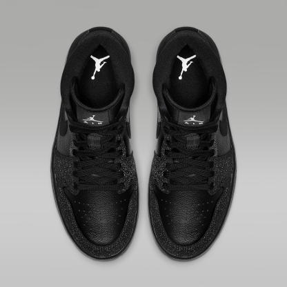 Air Jordan 1 Mid - Μαύρο/Λευκό/Phantom - 4