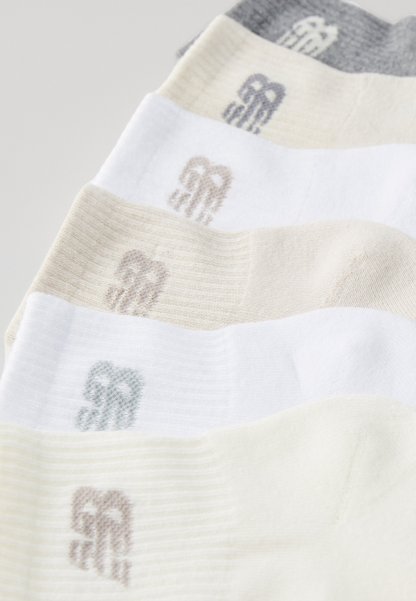 New Balance EVERYDAY ANKLE UNISEX 6 PACK - Calcetines - beige/white