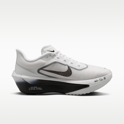 Nike Zoom Fly 6 - Λευκό/Smoke Grey/Metallic Silver/Μαύρο - 3