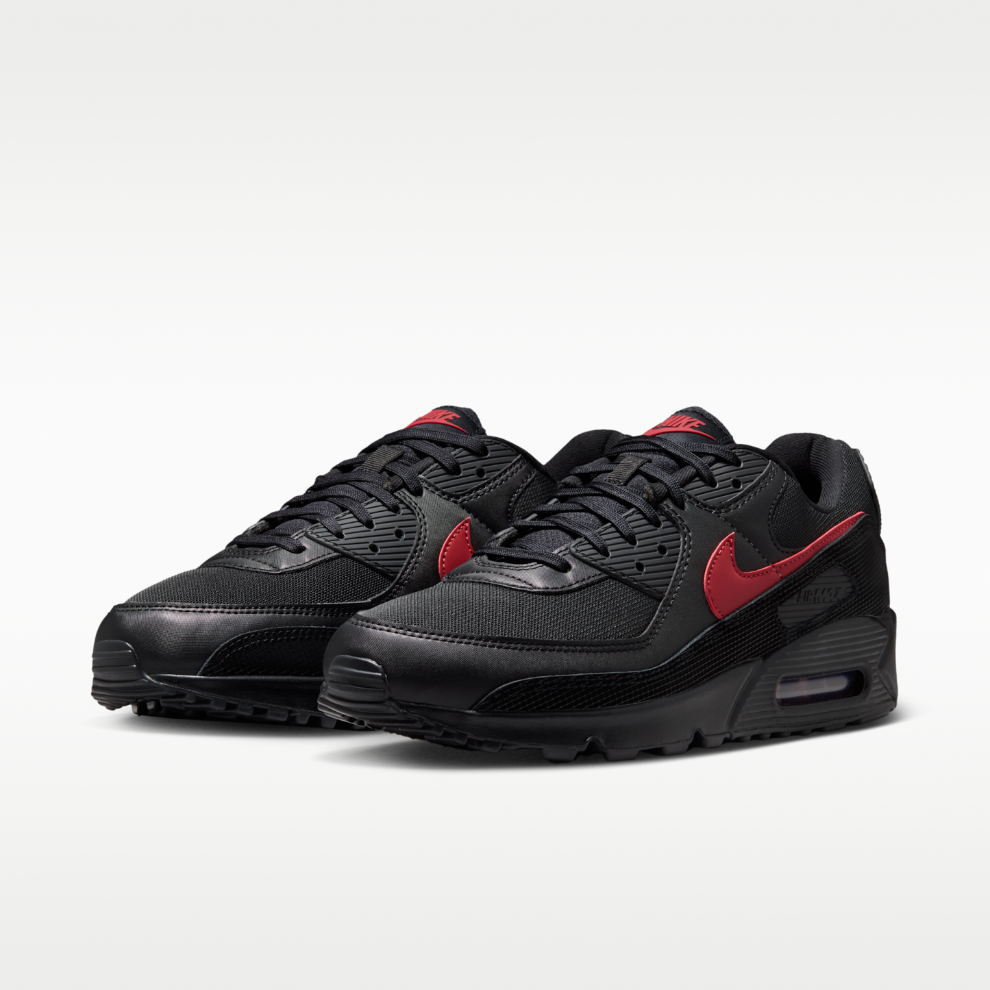Nike Air Max 90 - Μαύρο/Μαύρο/Tough Red - 5