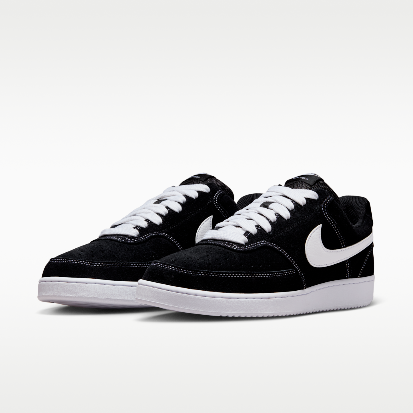 Nike Court Vision Low FL - Μαύρο/Λευκό - 5