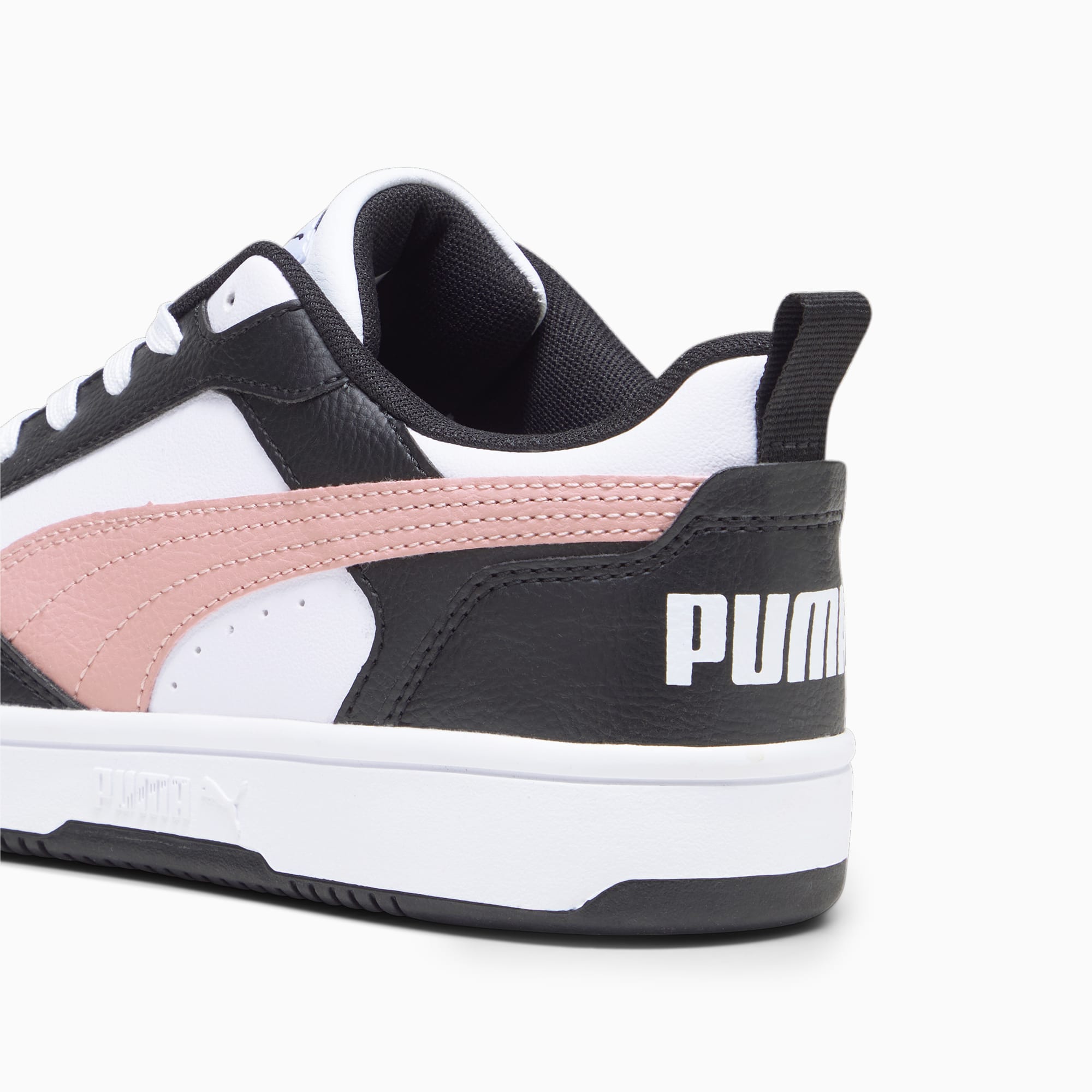 Rebound V6 Low Sneakers - PUMA White-Future Pink-PUMA Black