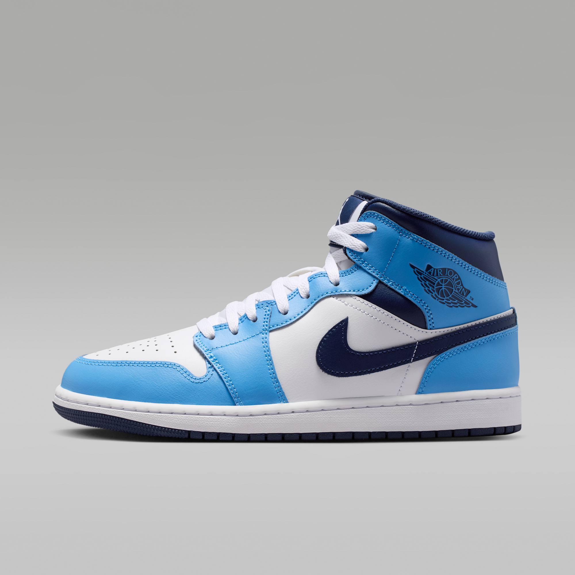 Air Jordan 1 Mid - University Blue/Λευκό/Sail/Midnight Navy - 1