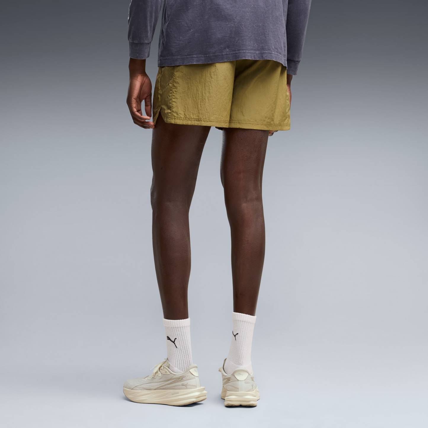 Run Culture Collective T7 Relaxed 5'' Gewebte Shorts Herren - Chai Latte