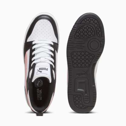 Rebound V6 Low Sneakers - PUMA White-Future Pink-PUMA Black