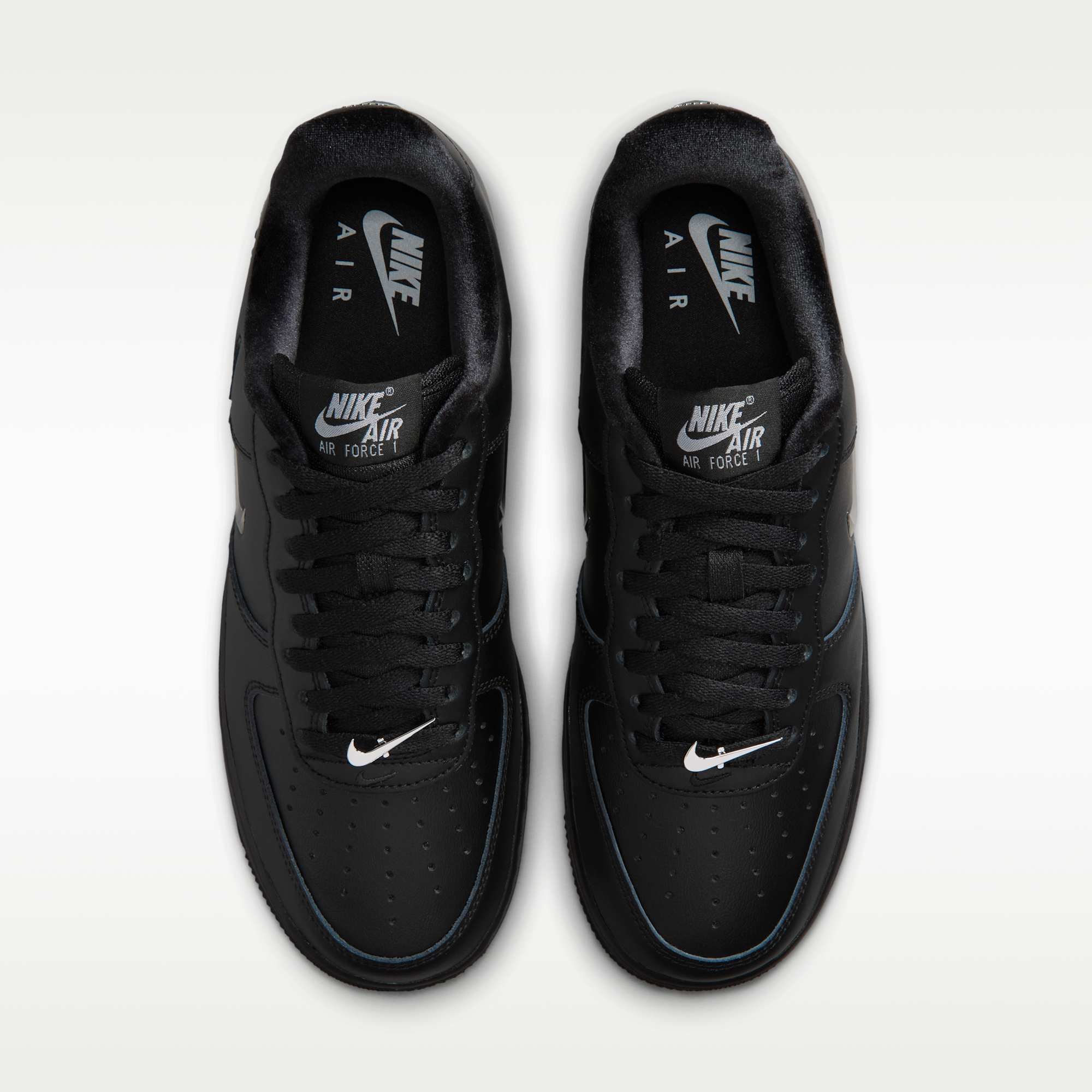 Nike Air Force 1 '07 - Μαύρο/Wolf Grey/Metallic Silver - 4