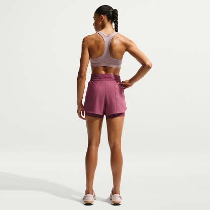 Nike One - Nike One Dri-FIT 2-in-1-Shorts mit hohem Taillenbund für Damen (ca. 7,5 cm)