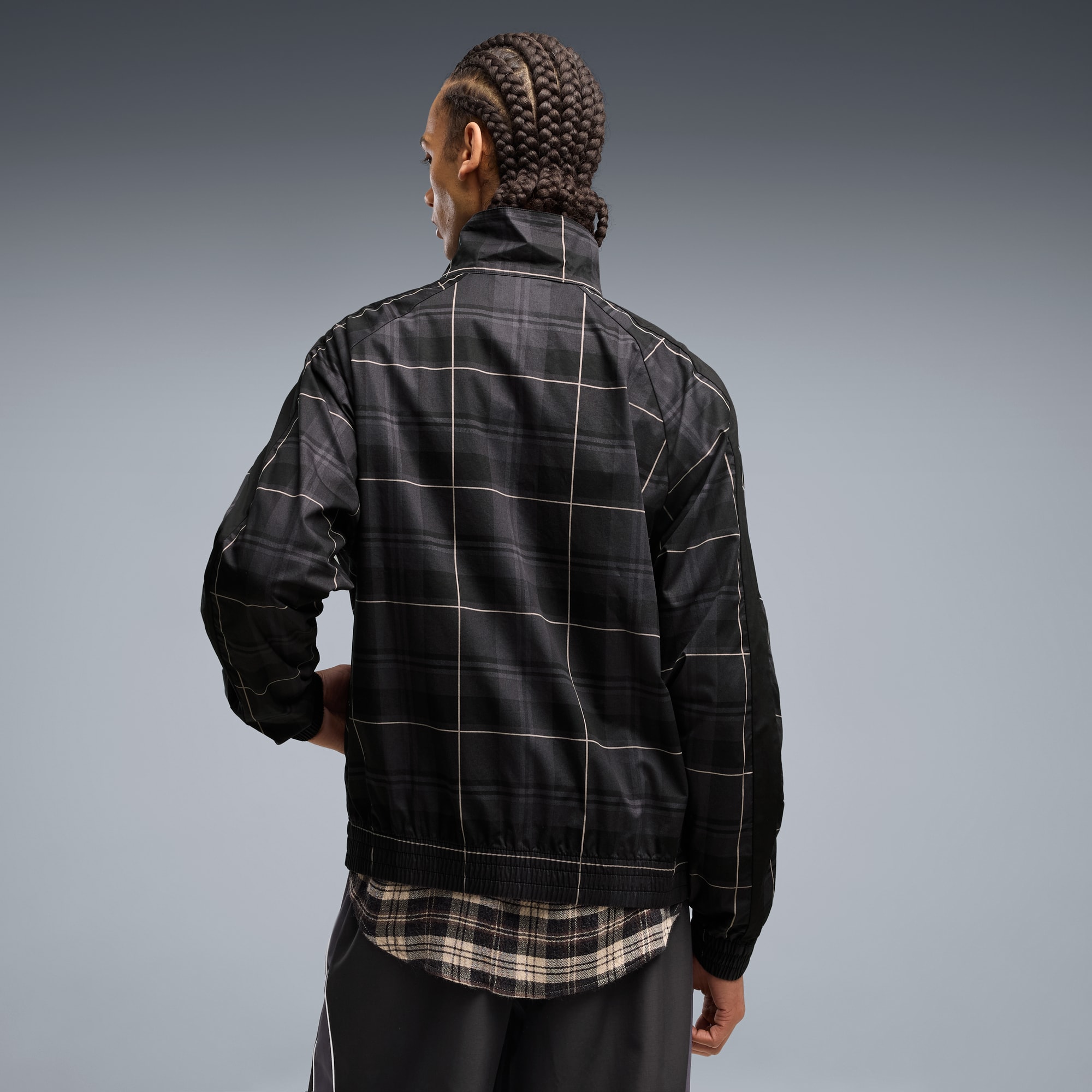T7 Relaxed Tartan Trainingsjacke Herren - PUMA Black