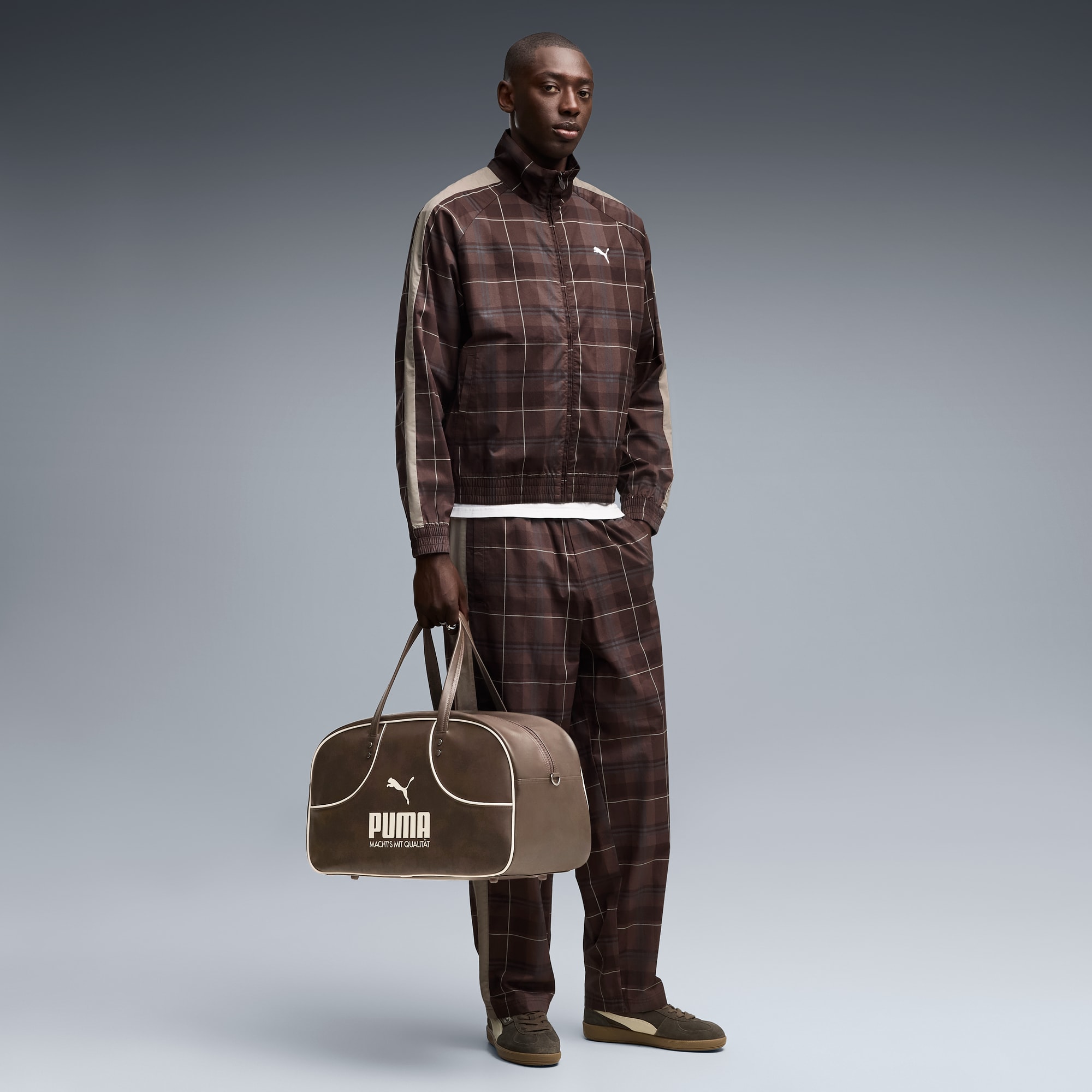 T7 Relaxed Tartan Trainingsjacke Herren - Chocolate Fondue