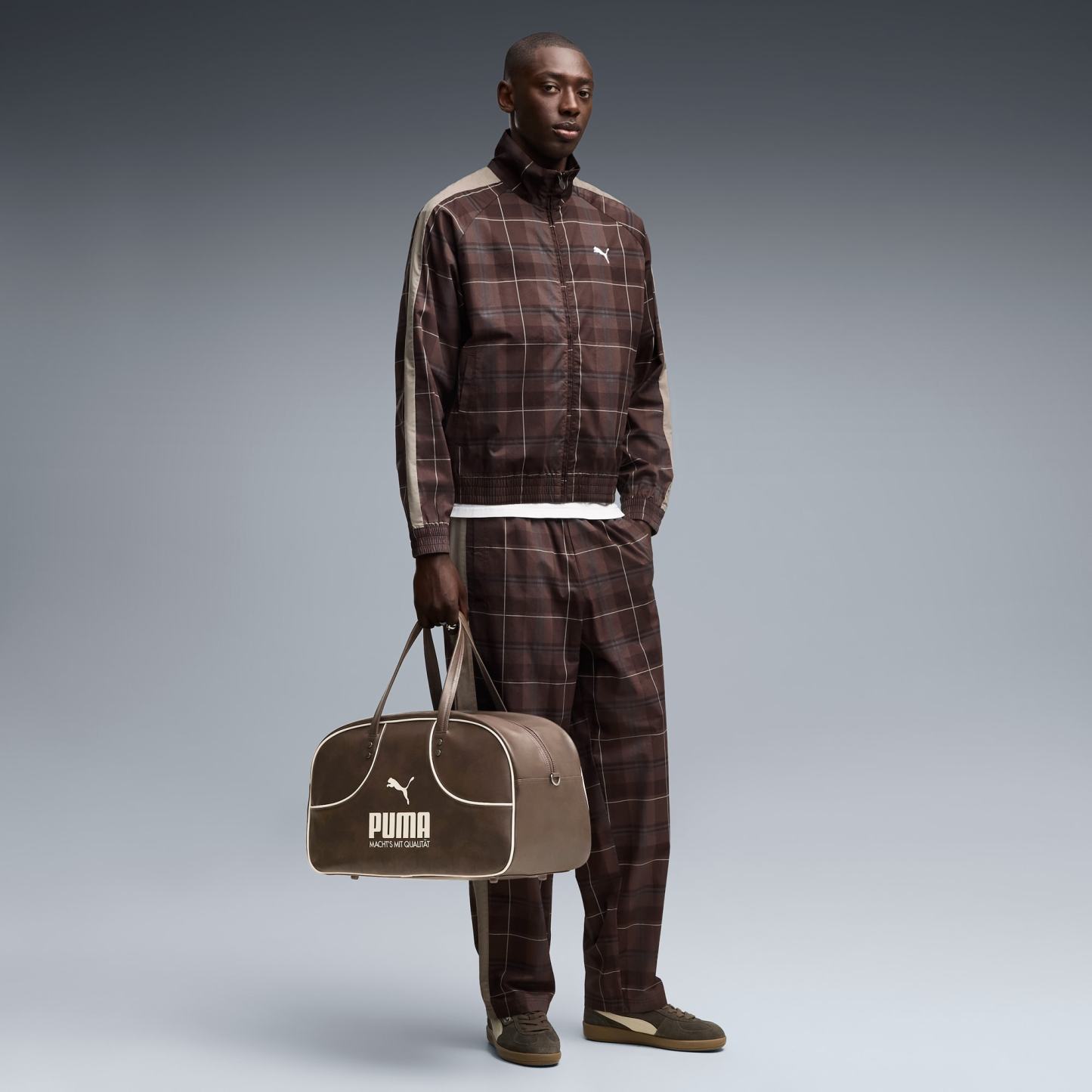T7 Relaxed Tartan Trainingsjacke Herren - Chocolate Fondue