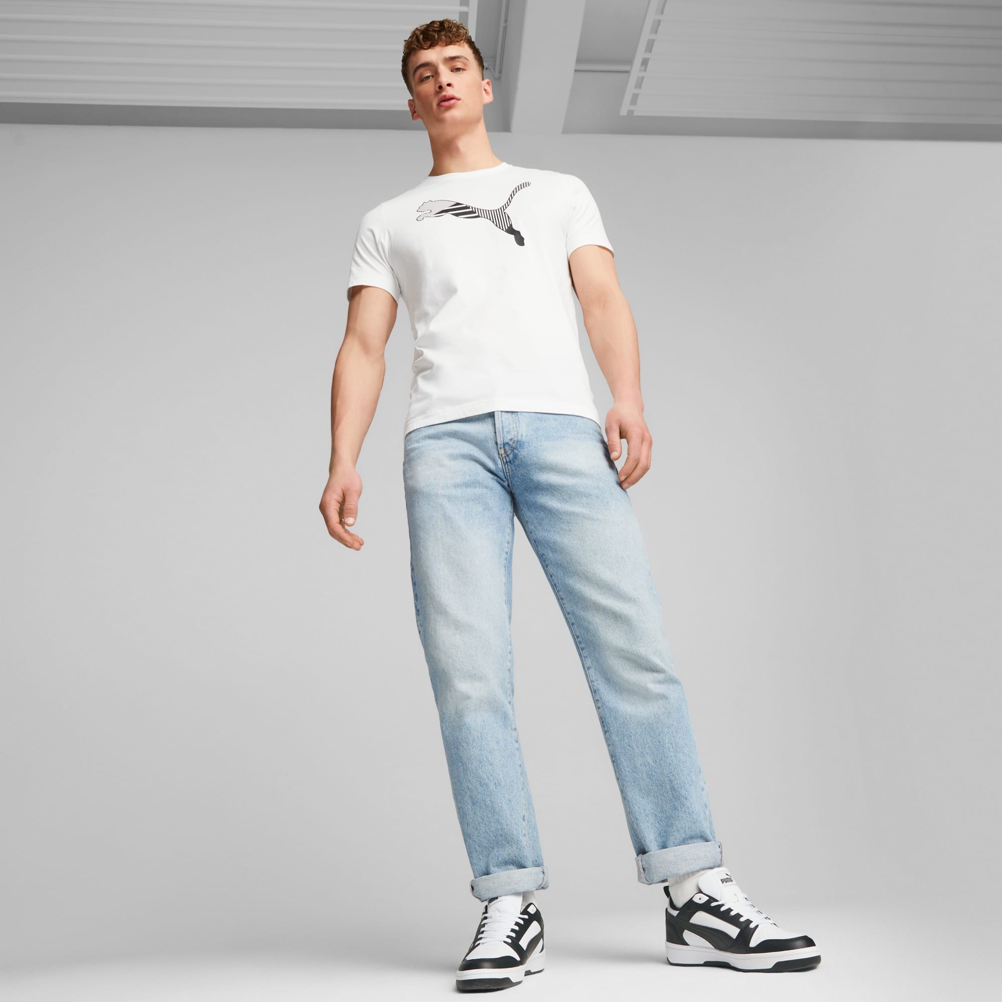 Rebound V6 Low Sneakers - PUMA White-PUMA Black-PUMA White