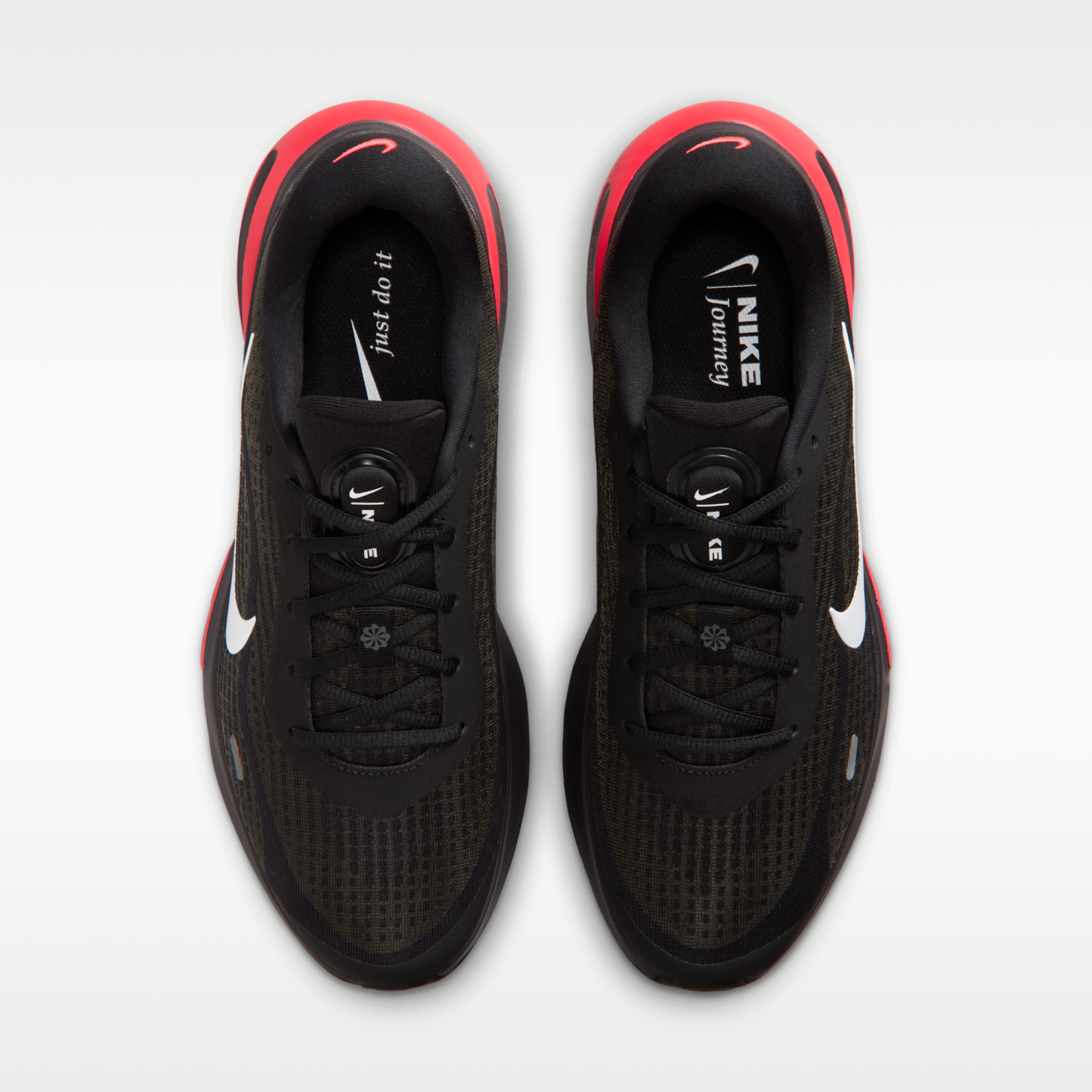 Nike Journey Run - Μαύρο/Dark Smoke Grey/Red Orbit/Λευκό - 4
