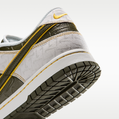 Nike Dunk Low Retro SE Leather/Suede - Summit White/Yellow Ochre/Cargo Khaki - 8