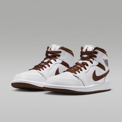 Air Jordan 1 Mid - Λευκό/Cacao Wow/Cacao Wow - 5