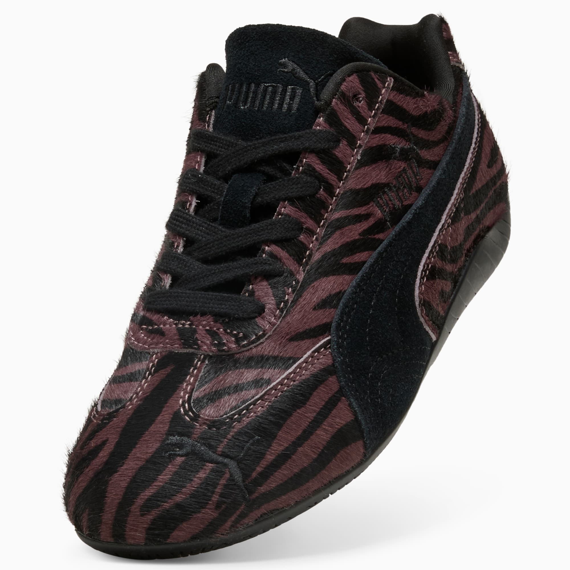 Speedcat Tiger-Print Sneakers Damen - Rich Cocoa-PUMA Black