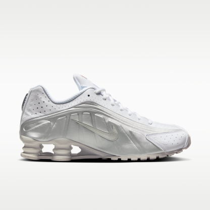 Nike Shox R4 - Λευκό/Λευκό/Bright Crimson/Metallic Silver - 3