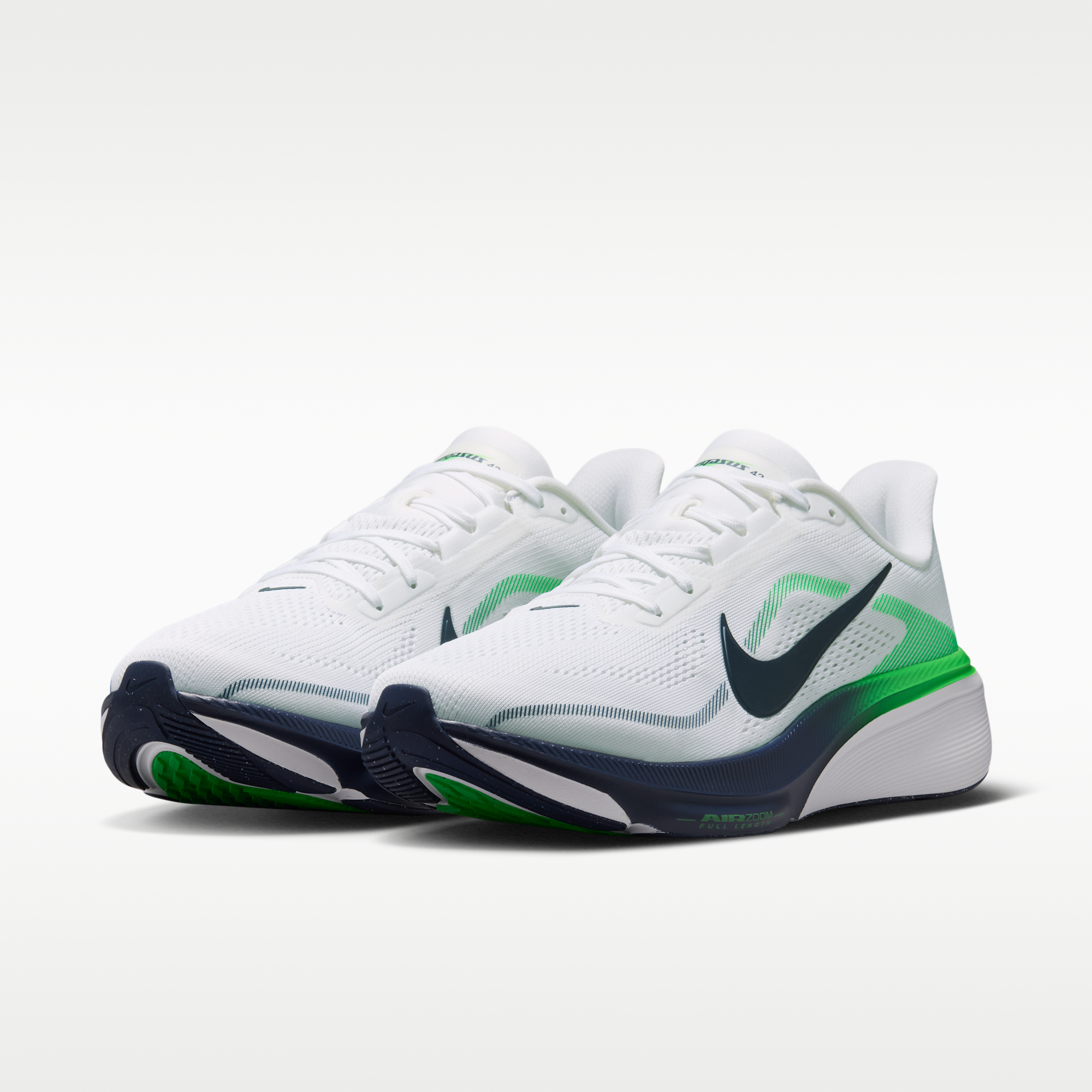 Nike Pegasus 42 - Λευκό/Green Spark/Midnight Navy - 5
