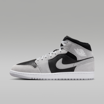 Air Jordan 1 Mid - Light Smoke Grey/Μαύρο/Λευκό - 1