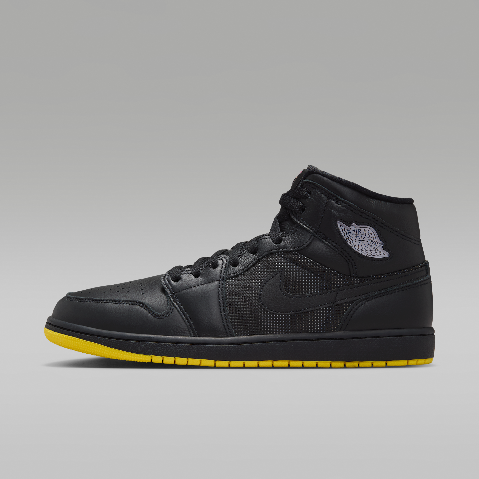Air Jordan 1 Mid SE - Μαύρο/Opti Yellow/Silver - 1