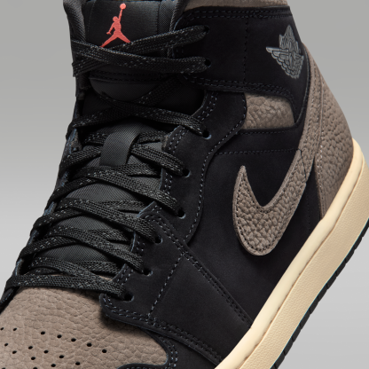Air Jordan 1 Mid SE - Μαύρο/Light Wild Mango/Olive Grey - 7