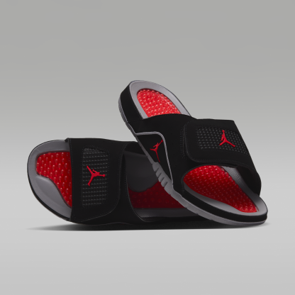 Jordan Hydro 4 Retro - Μαύρο/Cement Grey/Fire Red - 1