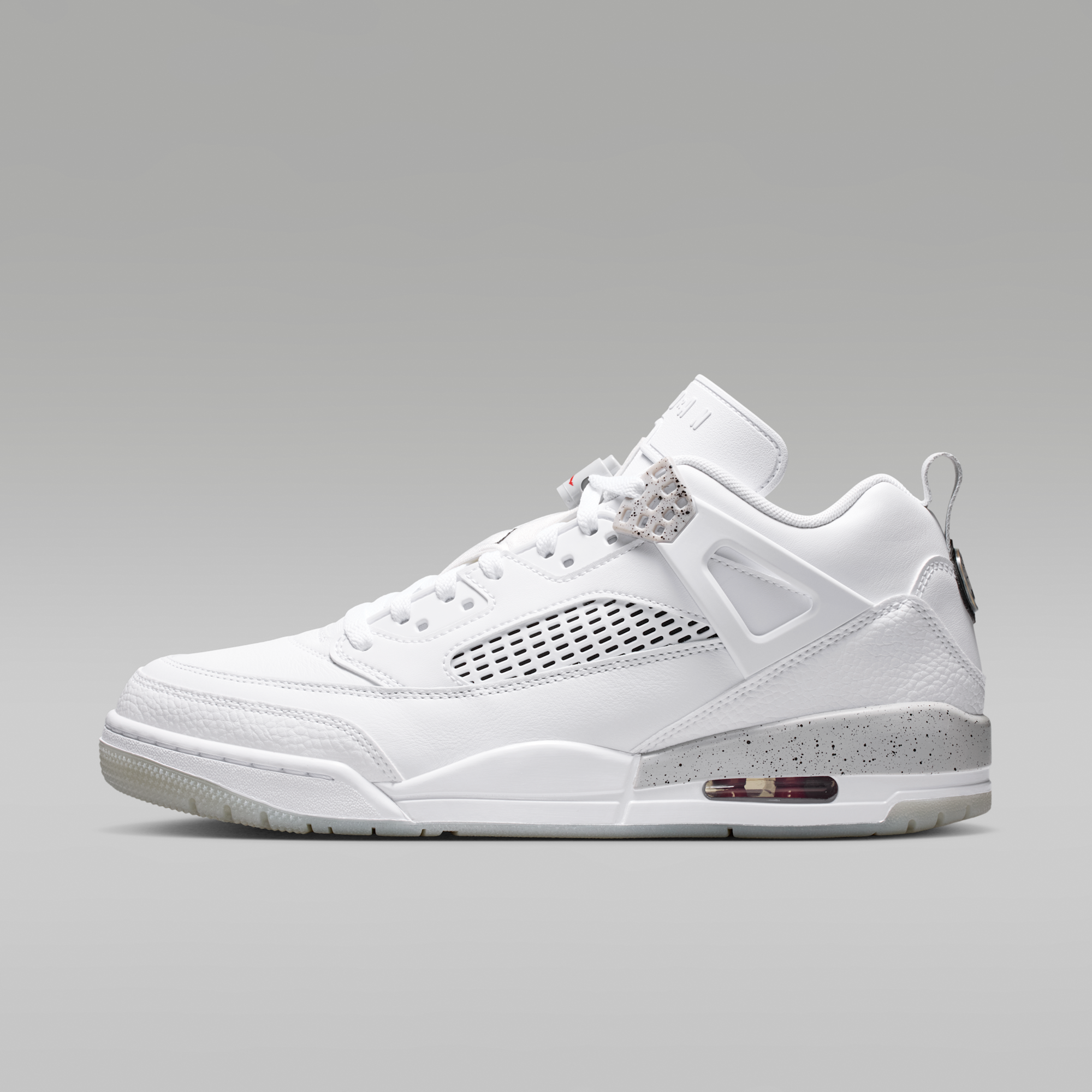 Jordan Spizike Low - Λευκό/Grey Fog/Fire Red/Μαύρο - 1