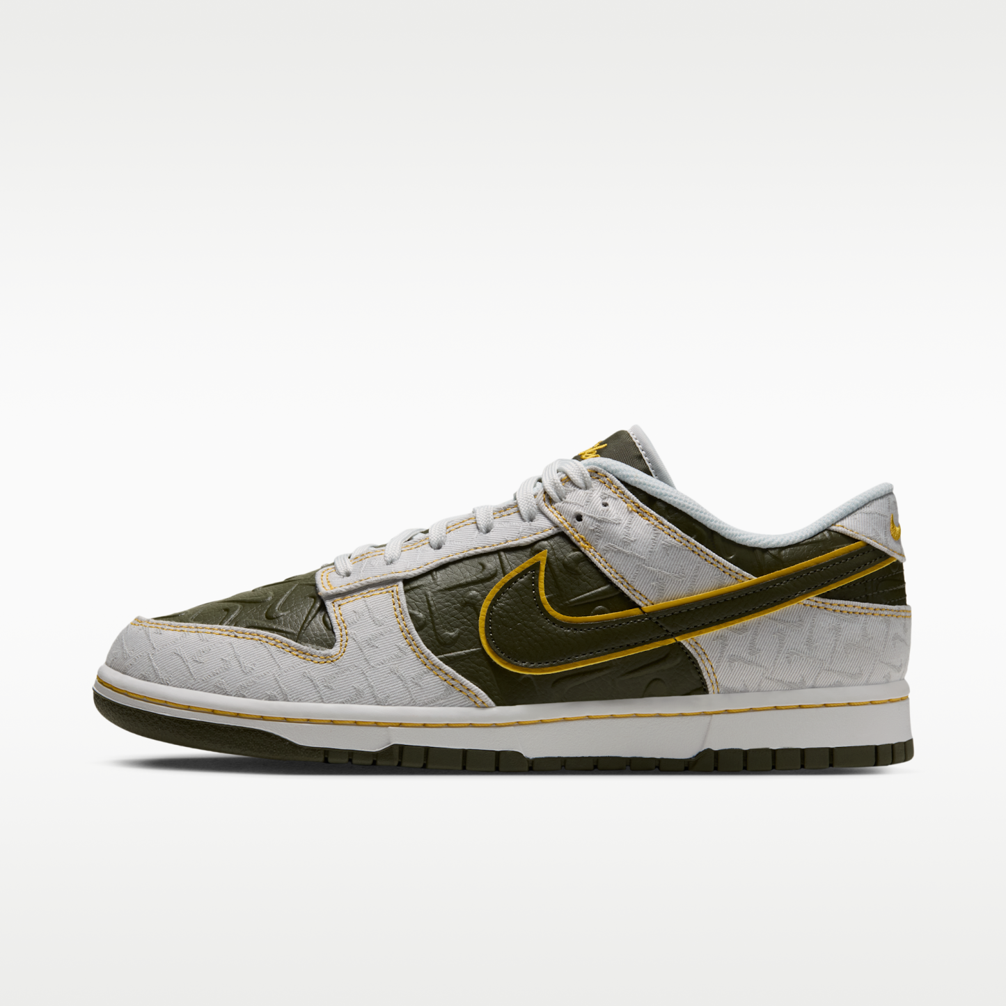 Nike Dunk Low Retro SE Leather/Suede - Summit White/Yellow Ochre/Cargo Khaki - 1