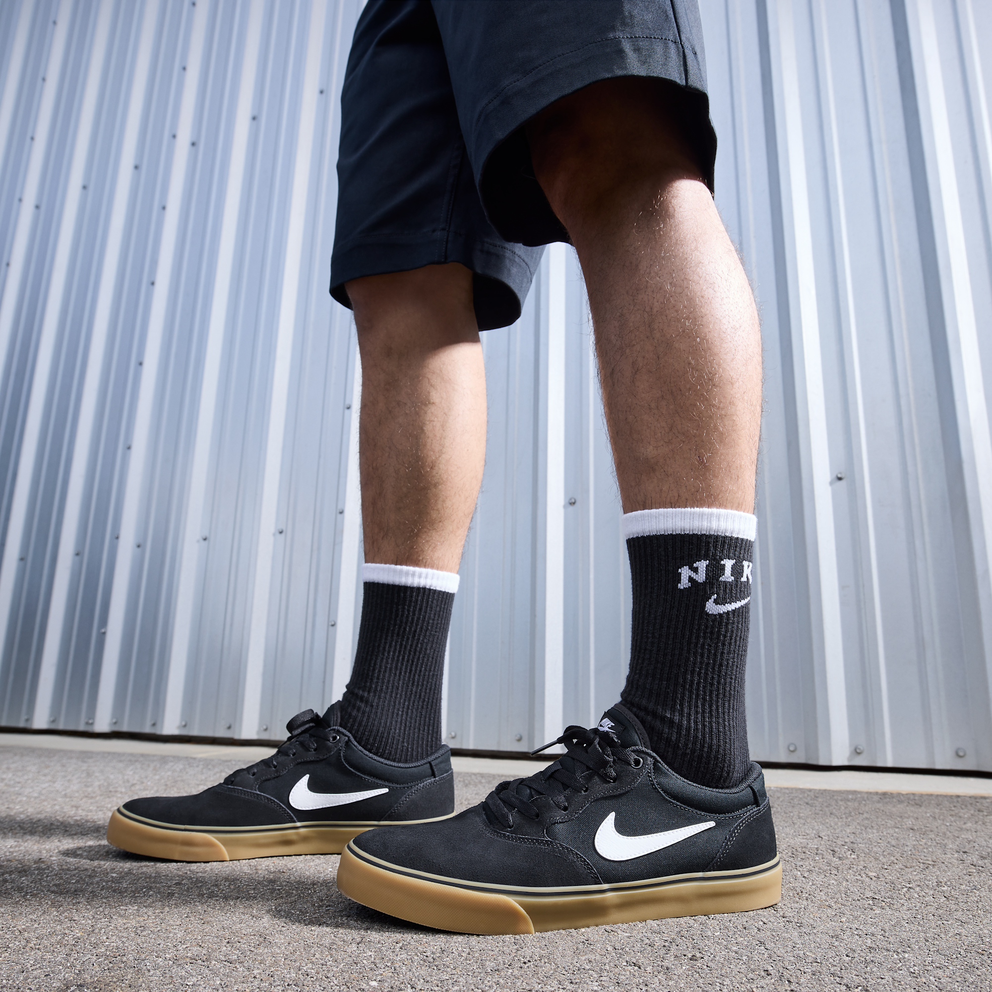 Nike SB Chron 2 - Μαύρο/Μαύρο/Gum Light Brown/Λευκό - 2