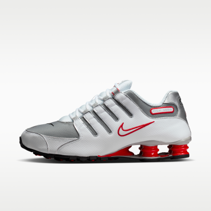 Nike Shox NZ - Λευκό/Sport Red/Cool Grey/Metallic Silver - 1
