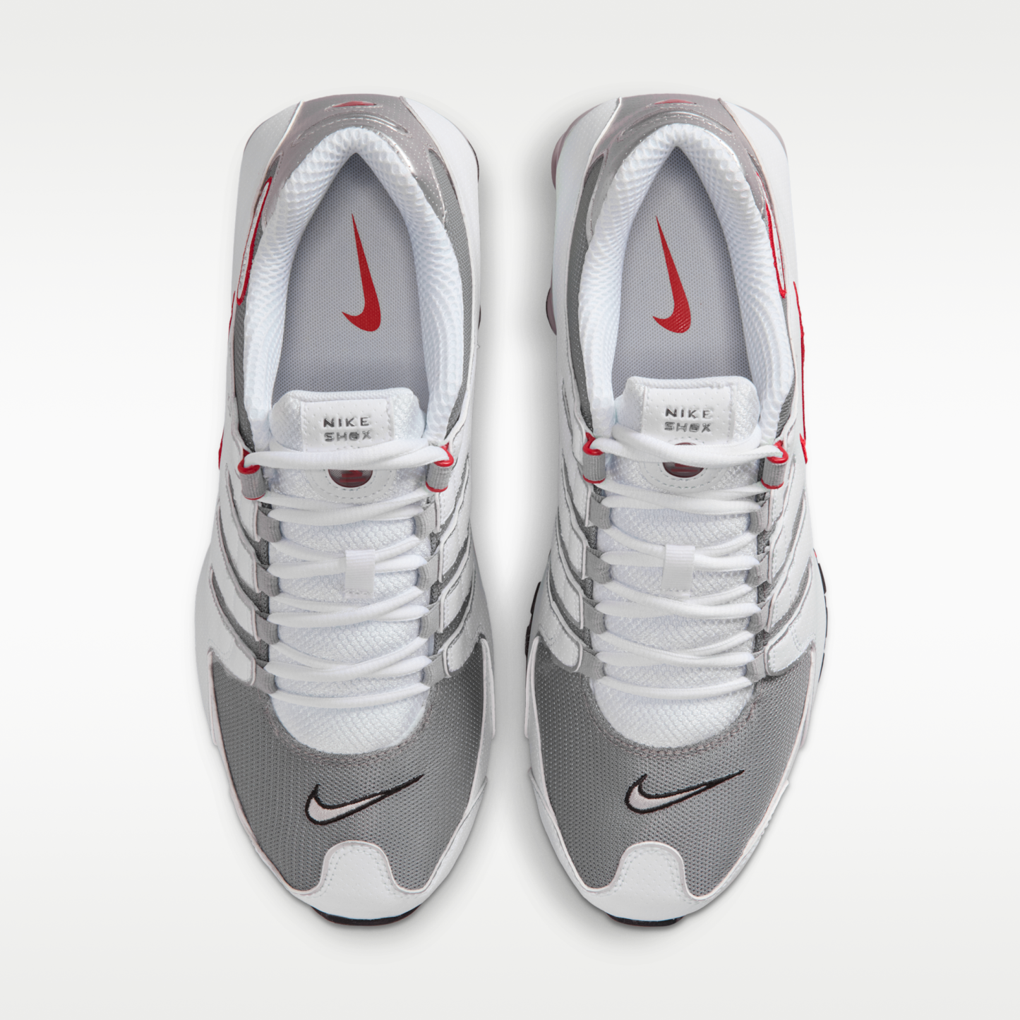 Nike Shox NZ - Λευκό/Sport Red/Cool Grey/Metallic Silver - 4