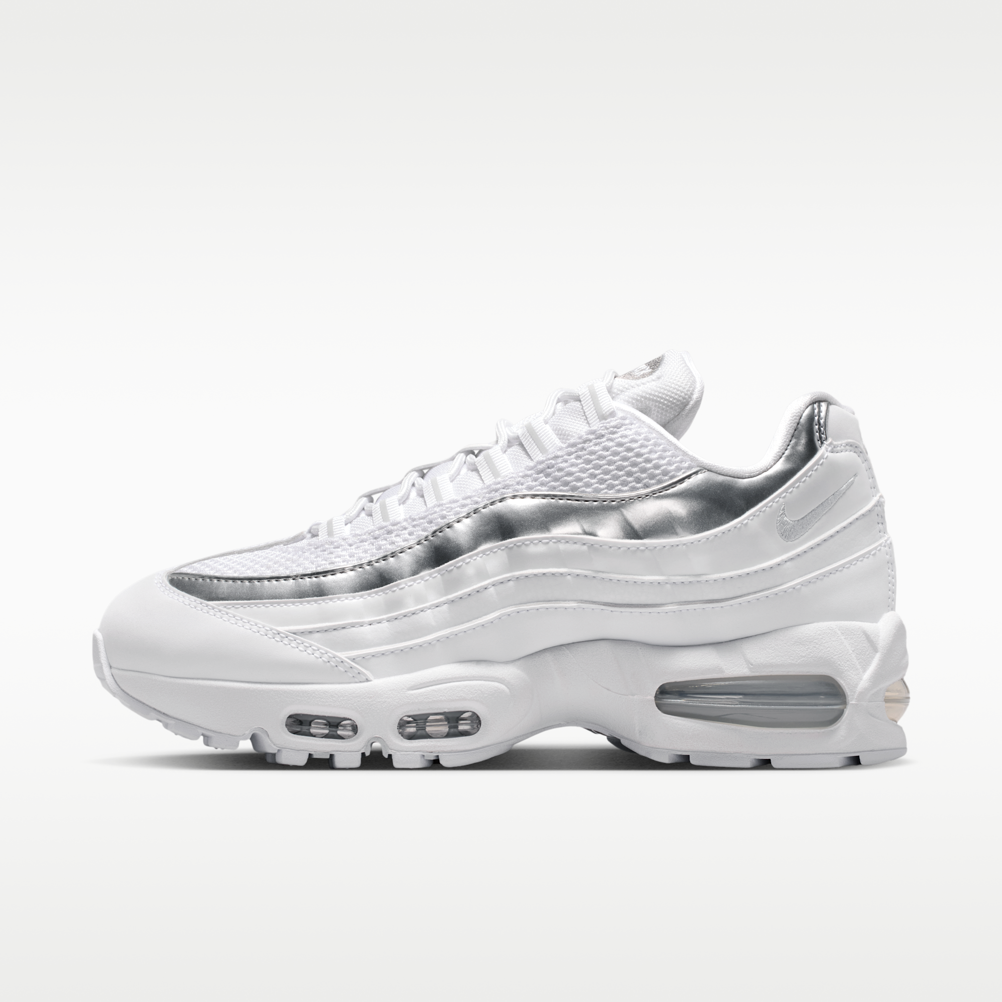Nike Air Max 95 Big Bubble - Λευκό/Light Charcoal/Metallic Silver/Pure Platinum - 1